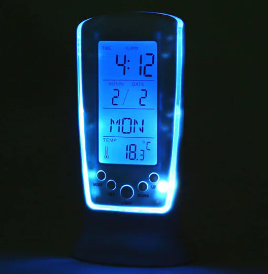LED Electronic Alarm Clock with Date, Temperature & Backlight